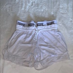 DOPE white active shorts